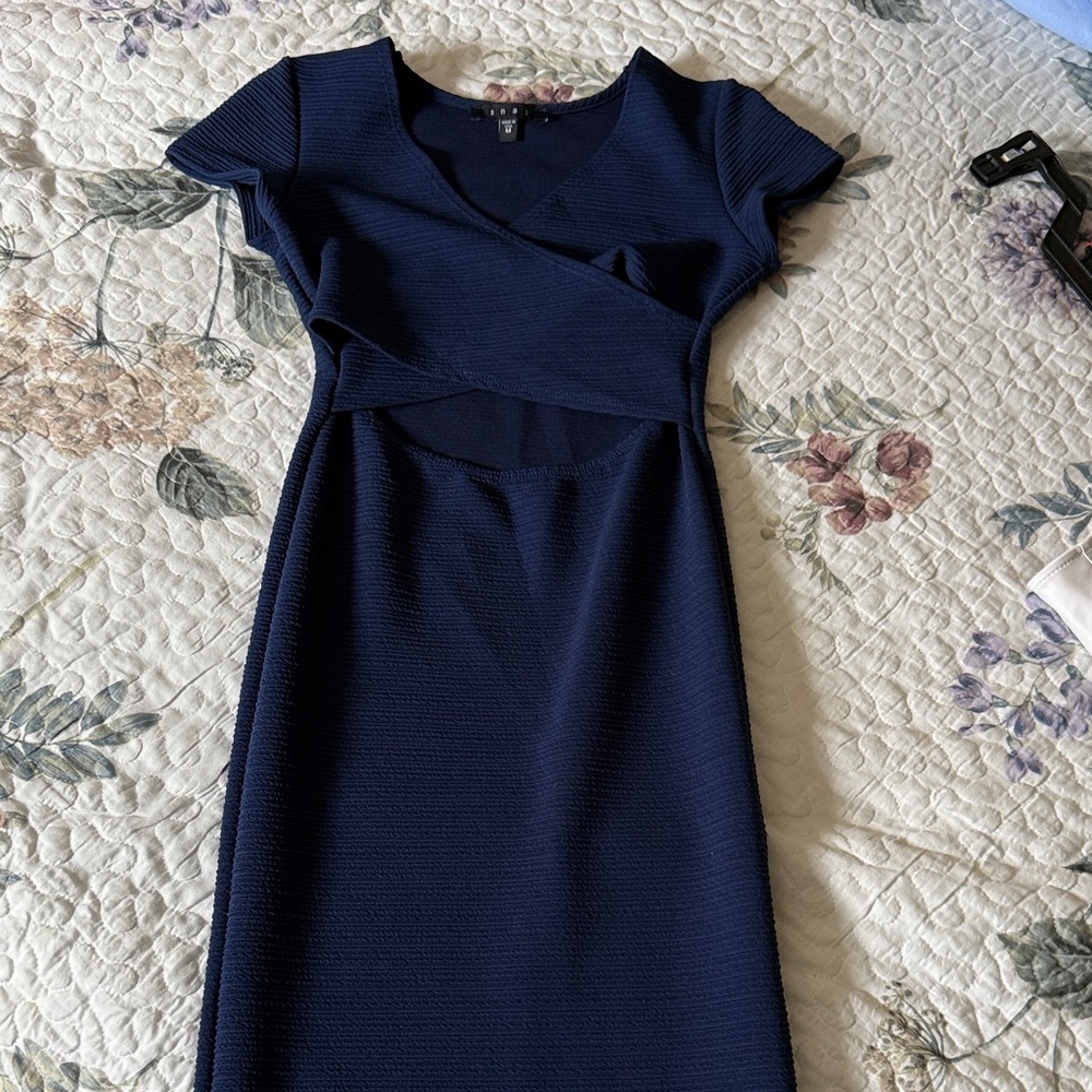 Elegant Navy Blue Women's Dress